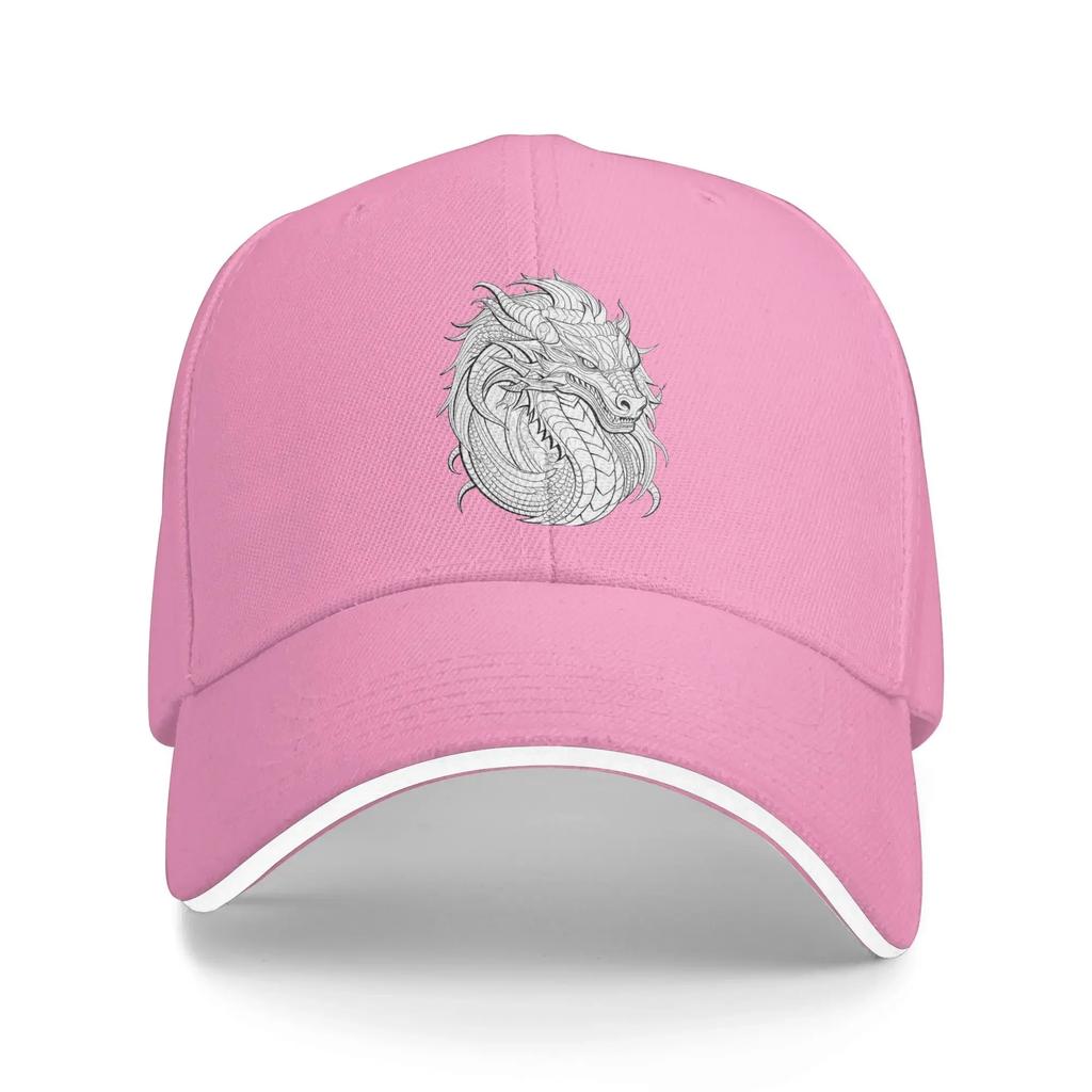 Dragon Pattern Baseball Cap Dragon Coloring Female Male Print Hip Hop Hats Summer Casual Running Hippie Sun Visor Baseball Caps