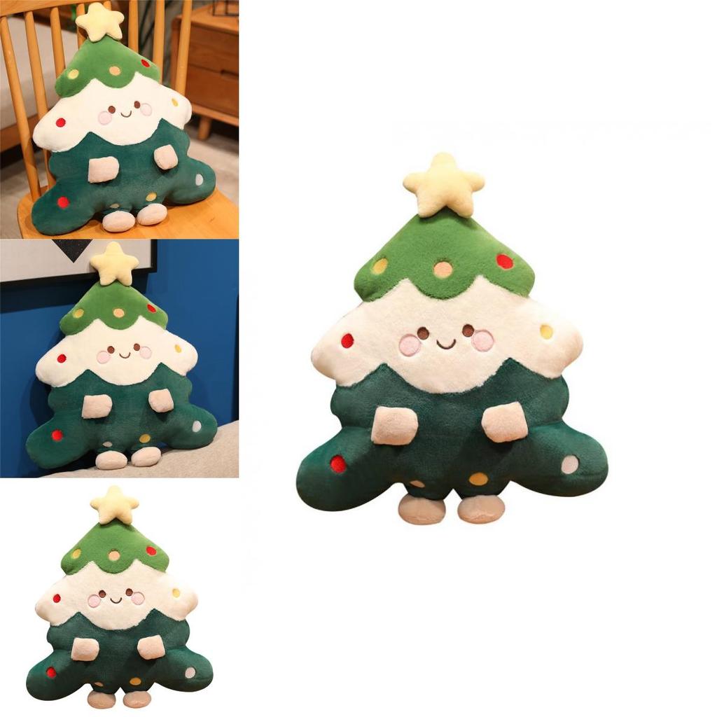 Christmas Tree Man Plush Pillow With Pp Cotton Filling For Holiday Home Decor