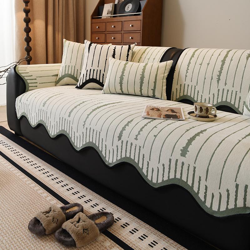 

Новая универсальная подушка для дивана на четыре сезона, высококачественная, особой формы, нескользящая, кожаная, для прямого ряда сидений, чехол на подушку, тканевое полотенце-покрывало 110*280cm