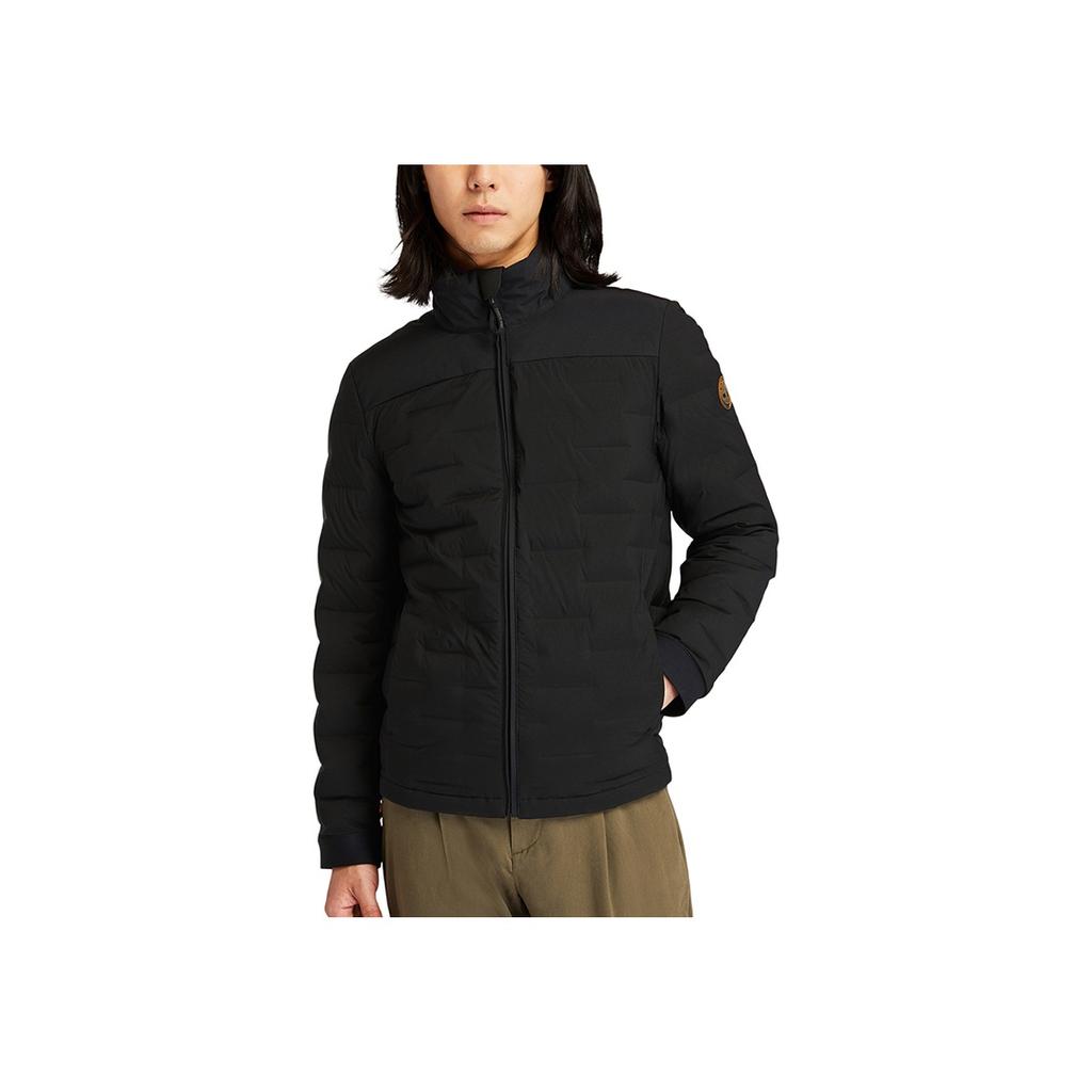 Timberland Logo Warm Collarless Down Jacket Men Jacket Black A2G9P-001