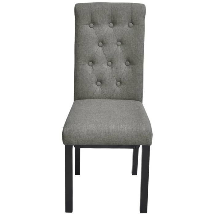VidaXL 2x Chaise de Salle à Manger Tissu Gris Clair Chaise à Dîner Cuisine 242222