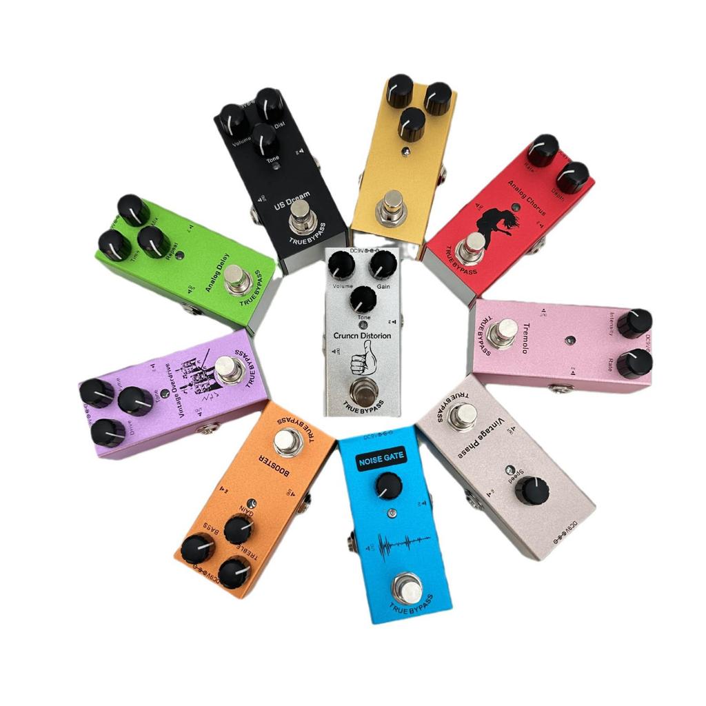 Professional Mini Electric Guitar Effects Pedal: 10 Effects, Easy to Carry – Distortion, Delay, Chorus, Vibrato, Sound Simulator