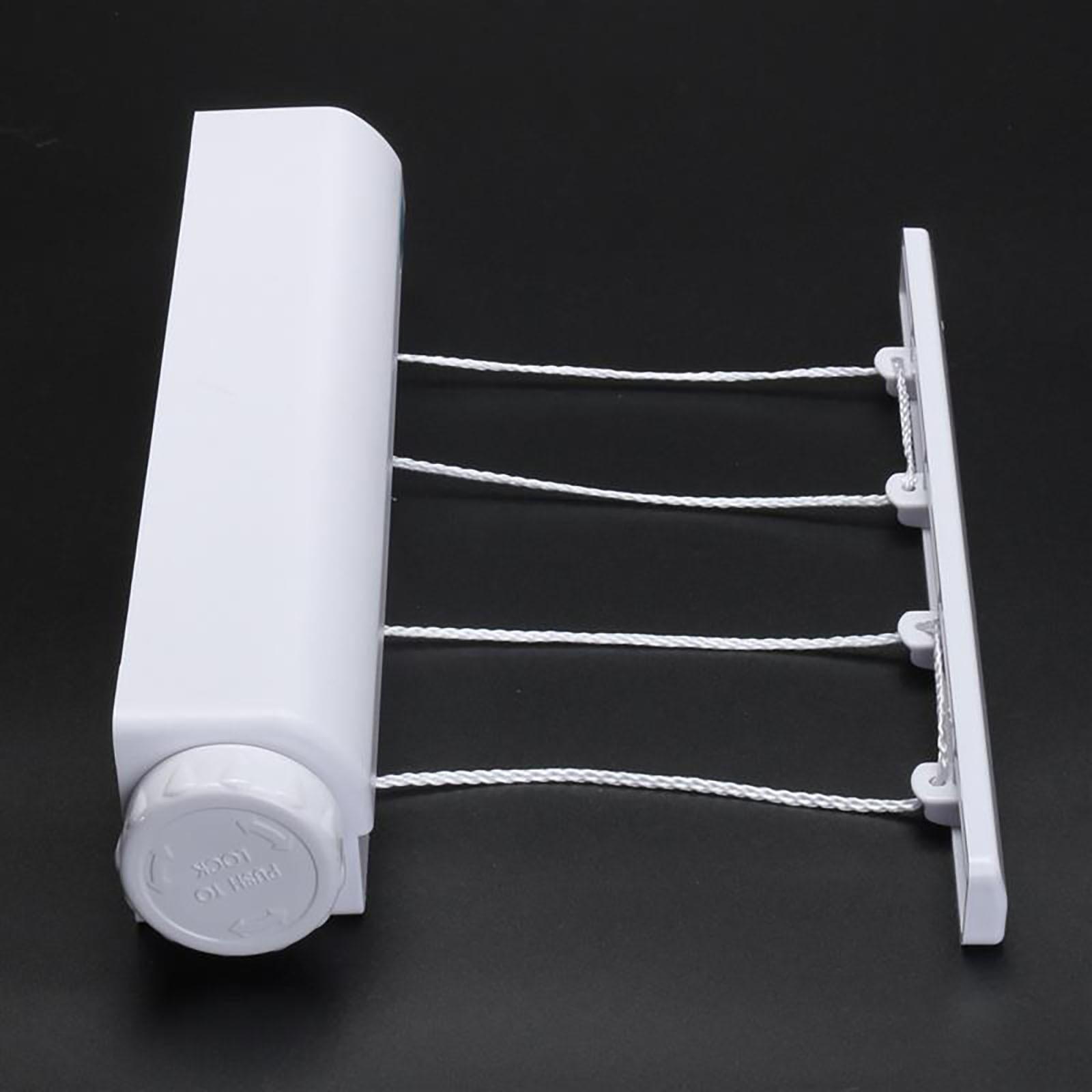 

Retractable Clothesline 4/5-Line Clothes Drying Rack Portable Laundry Dryer For Indoor And Outdoor Use One Size
