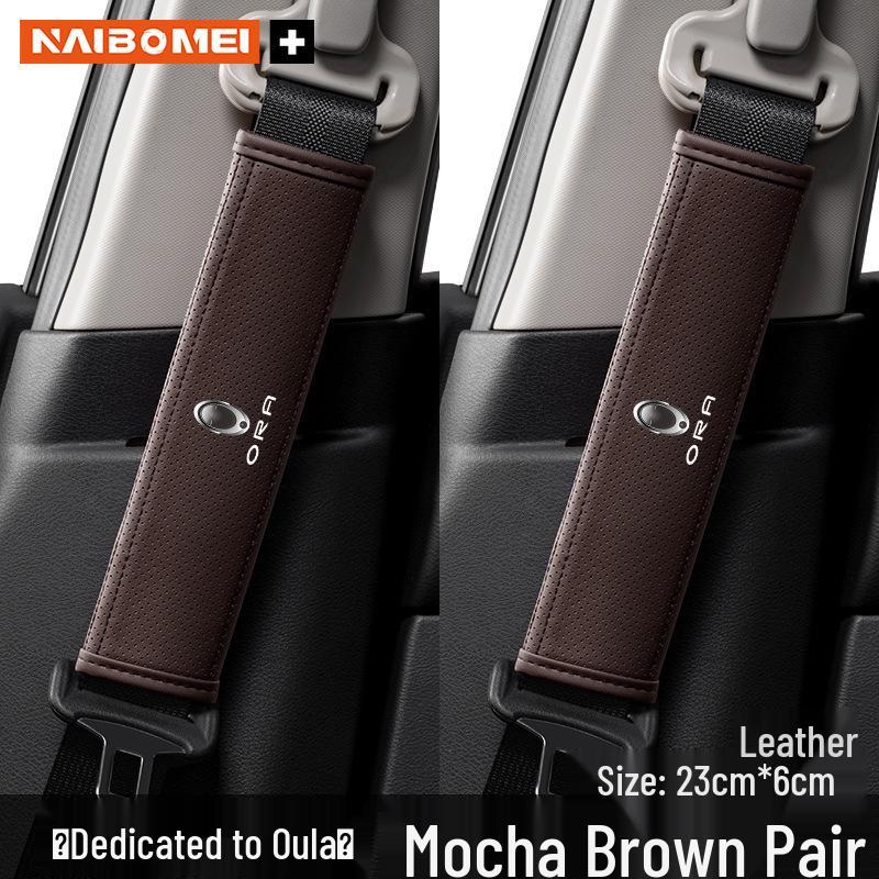 ORA Good Cat Car Seat Belt Shoulder Pad Protector for Lightning, Ballet, Black, and White Cat Models - Interior Accessory.