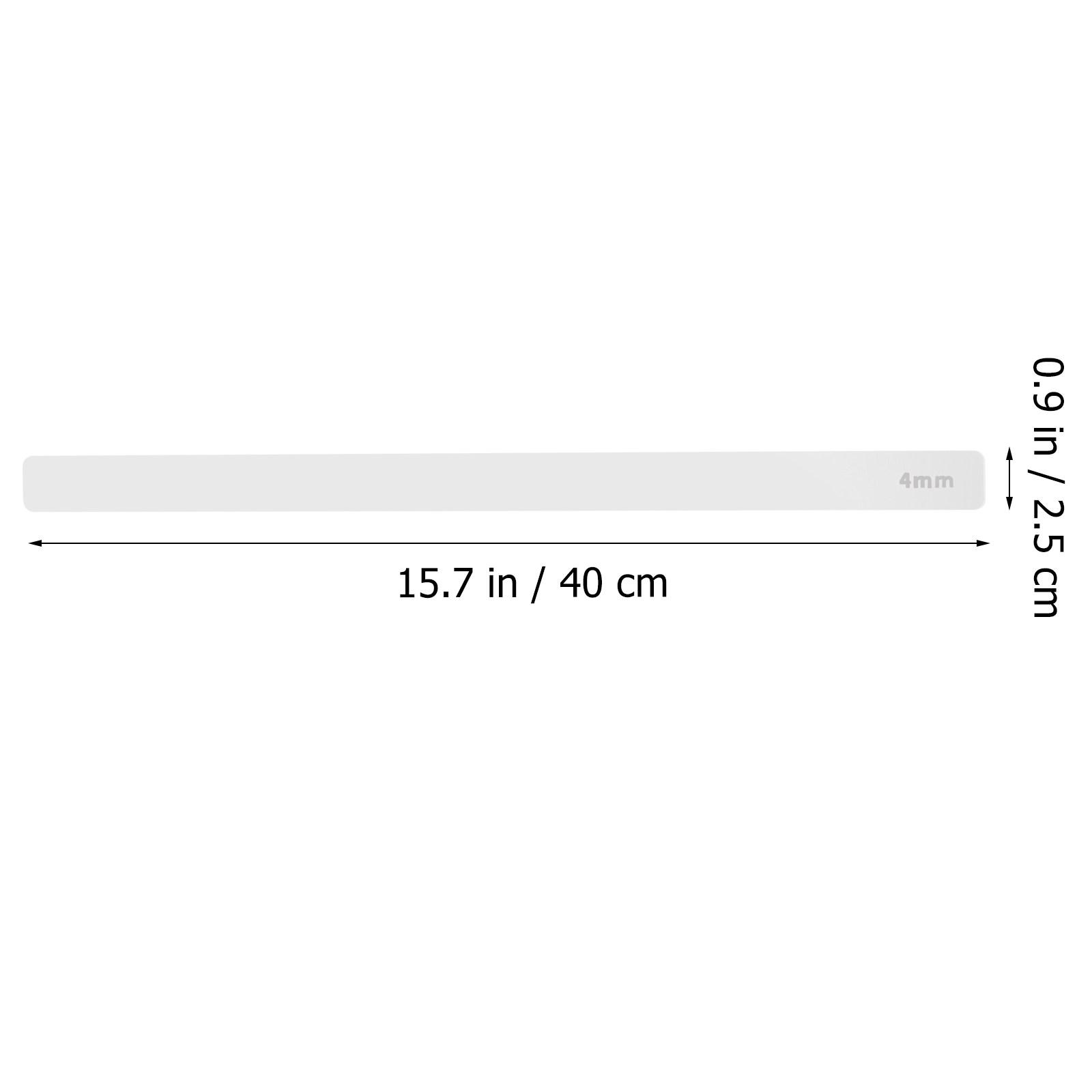 1Pair Acrylic Thickness Measuring Ruler Dough Leveling Guide Baking Ruler for Rolling Pin Precision Cookie Making Pastry Dough