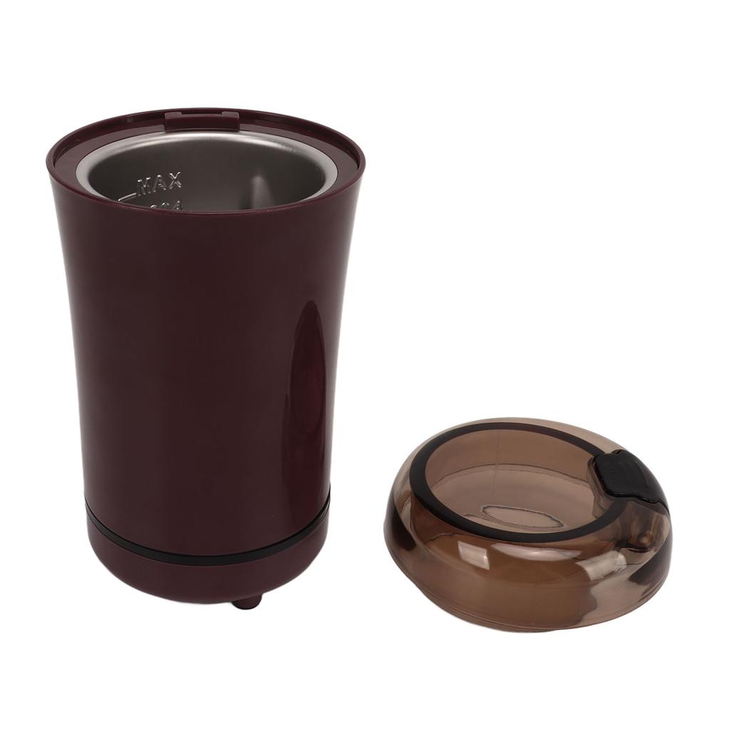 Electric Coffee Grinder Multifunction Stainless Steel Blade Portable Small Electric Grinder for Spice Herb 150W Purple