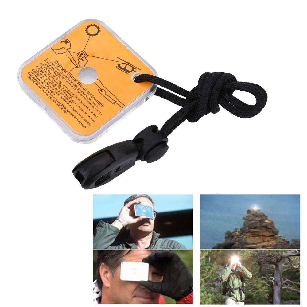 With Aim Indicator Signal/Survival Mirror Acrylic Material Emergency Self-Help Rescue  Camping