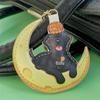 Double-Sided Leather Dog Keychain - Creative Puppy Cartoon Design for Mid-Autumn Festival