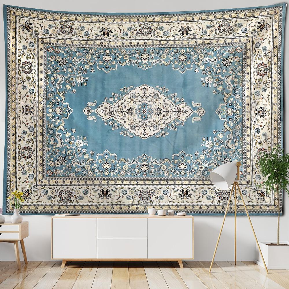 Retro Persian Flower Tapestry Bohemian Aesthetics Wall Hanging Living Room, Bedroom, Dormitory Home Decoration