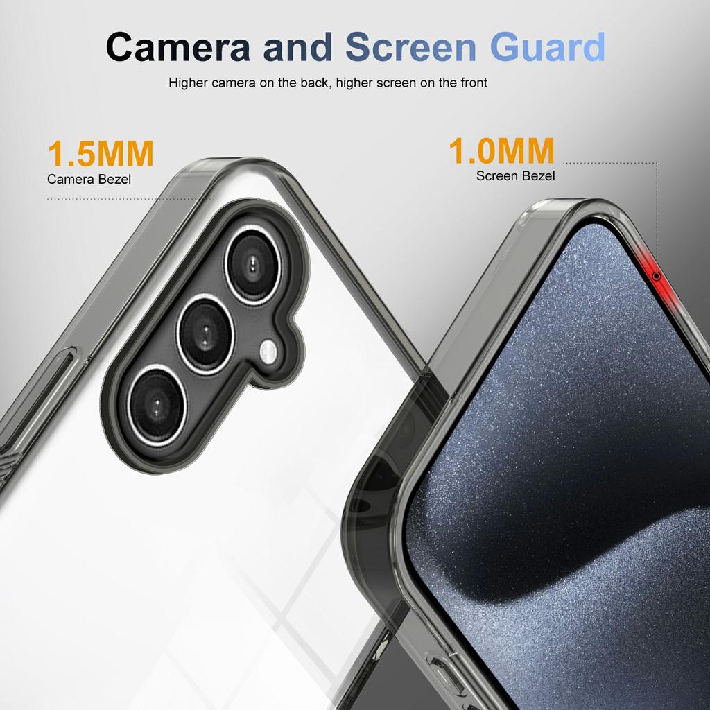 For Samsung Galaxy S24+ Clear Phone Case TPU PC Anti-Slip Drop-Proof Back Cover