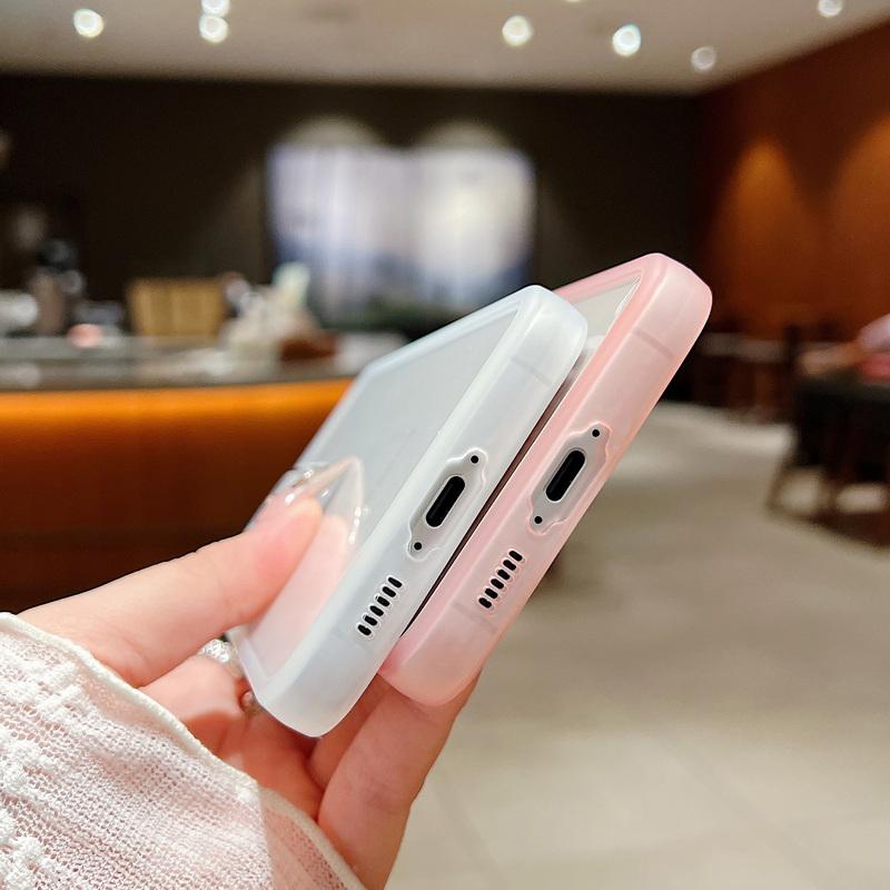 Solid Color Frame Soft Clear Phone Shell For Samsung S25 Ultra S24 FE S23 Plus S22 S21 A55 A16 A35 A54 A34 A15 Transparent Shockproof Slim Case Cover