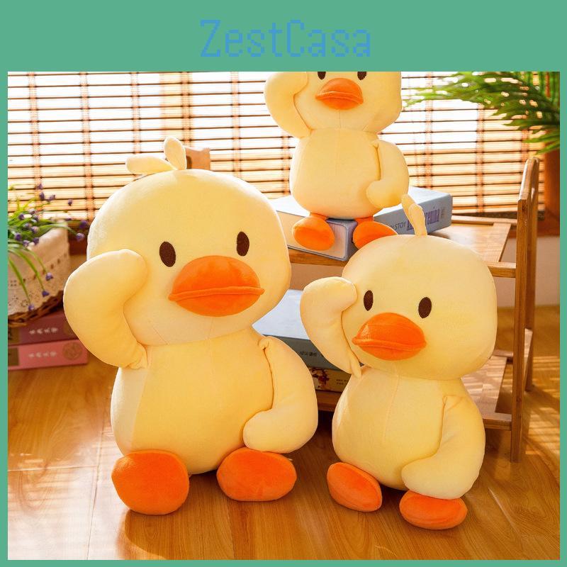 Yellow Short Chicken Plush Toys Soft Stuffed Animal Doll Children Birthday Gift
