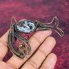 Pinolith Jasper Gemstone Pendant Copper Wire Wrap Fish Pendant Handmade Jewelry