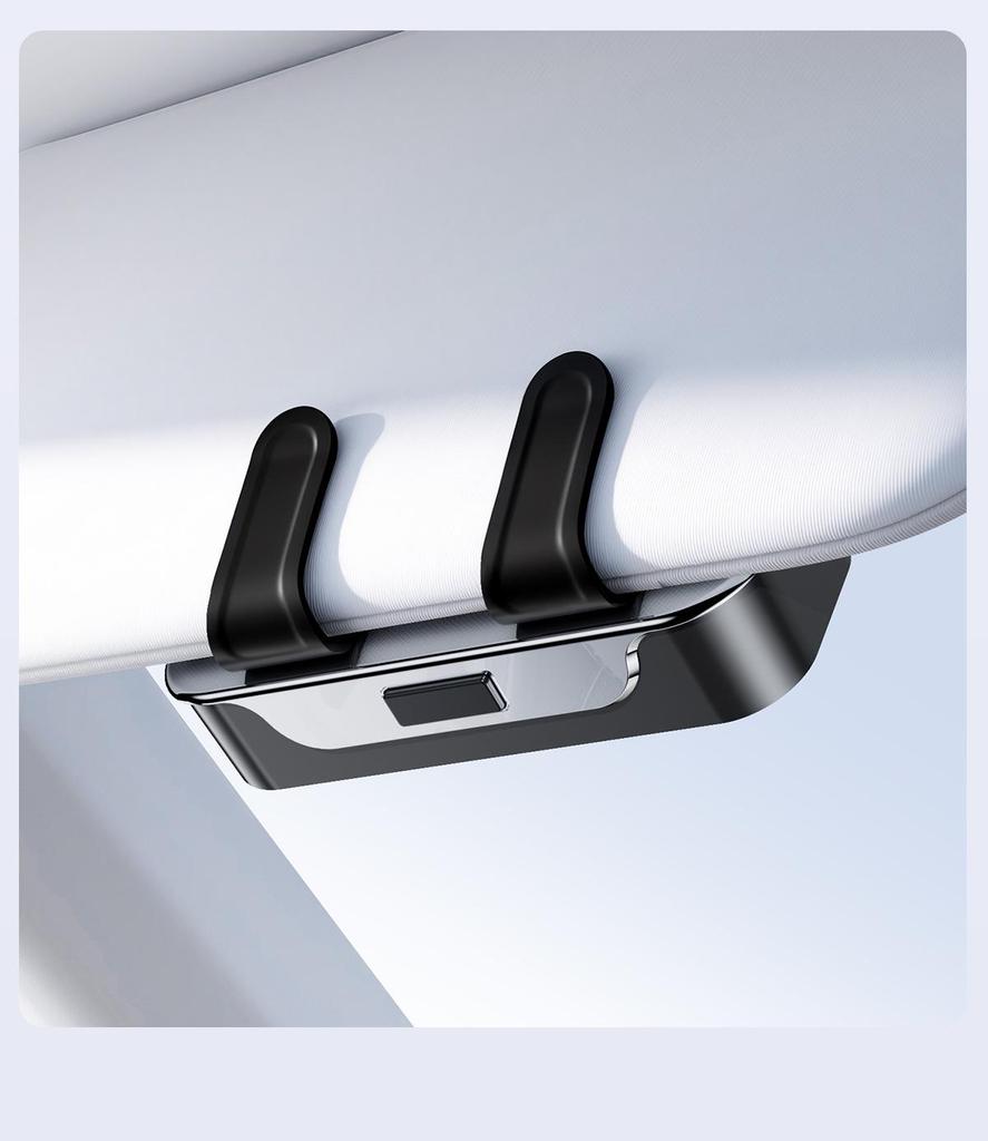 Universal Car-Mounted Sun Visor Glasses Case & Multifunctional Ticket Storage Clip