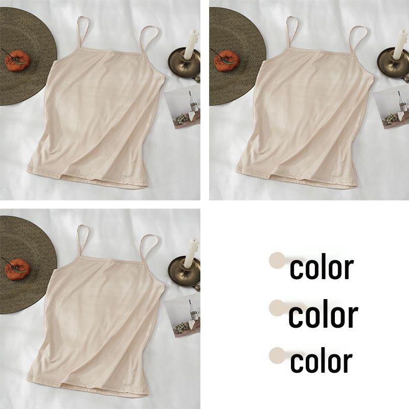 Women's Versatile Sleeveless Mid-Length Camisole - Thin Base Layer & Outerwear Top