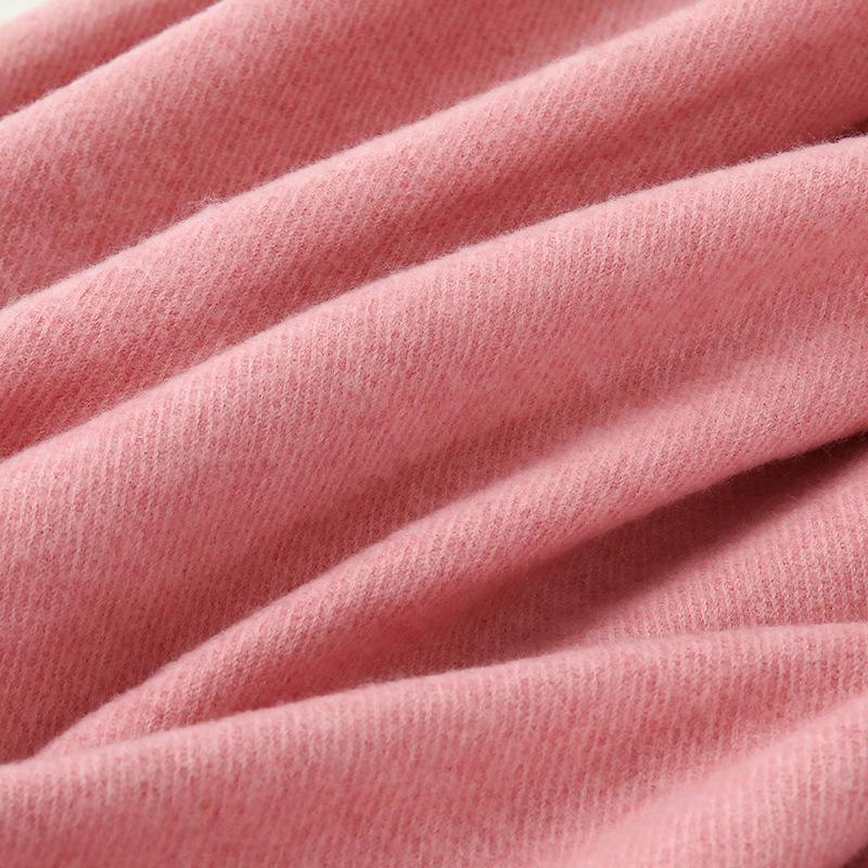 Wool Cashmere Feel Scarf Autumn and Winter Versatile Solid Color Scarf Women's Winter High End Imitation Cashmere Scarf