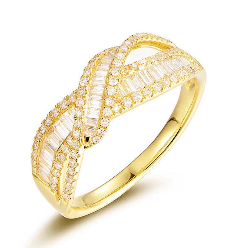 Geometric ring - french chic design, trending jewelry no. 6 золотой