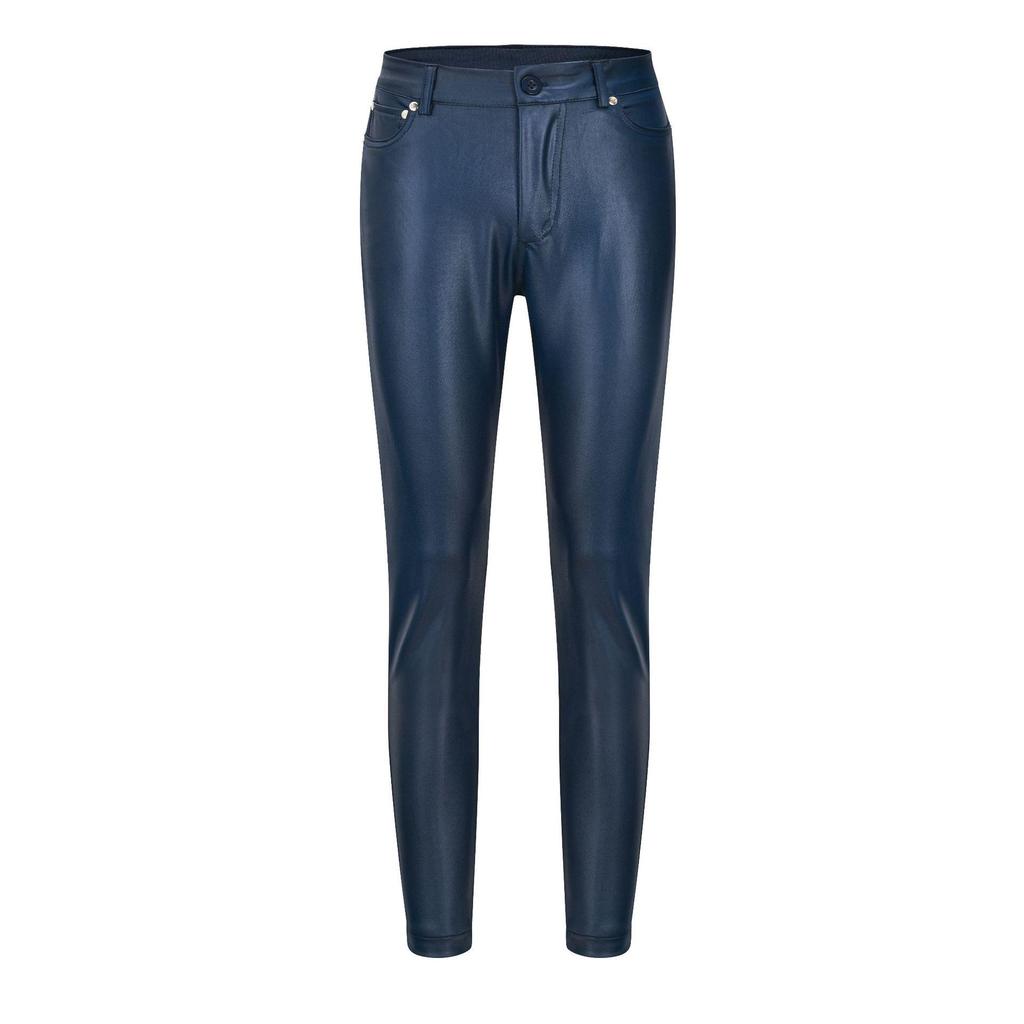 2023 European and American Women's PU Leather Skinny Casual Pants