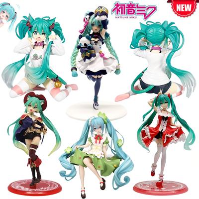 Anime Figure Cherry Blossoms Dress Action Figures Kawaii Swimsuit Vocaloid Pvc Collectible Model Toys Girl Gift