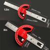 8/12 Inch Angle Protractor Adjustable 0-180 Degrees Construction Protractors Aluminum Alloy Measuring Scribe Angle Ruler