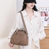 Women's Wrinkled Bag Solid Color Handbag Middle-aged Mother Bag Large Capacity Shoulder Crossbody Bag