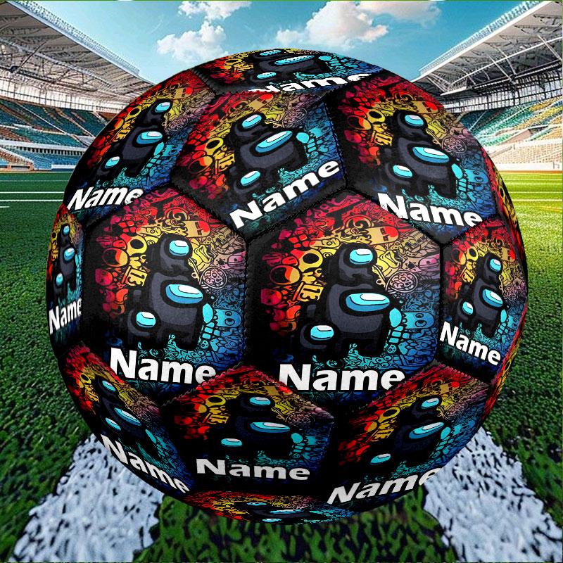 Custom Name Personalized Among Us Print Size 5 Soccer Ball Training & Match Football, for Team, Kicking, Gift for Football Enthusiasts