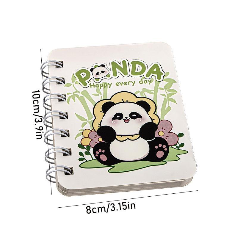 15Pcs Kawaii Cartoon Panda Spiral Notebook Cute Student Diary Journal School Memo Pad Planner Stationery Gift
