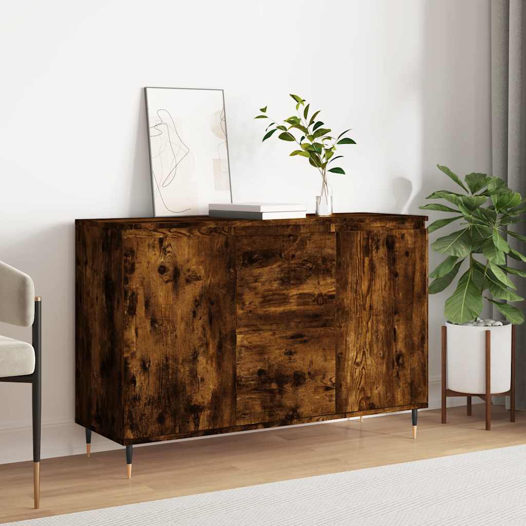 Sideboard Smoked Oak 101.5 X 35 X 70 Cm Wood Based Material
