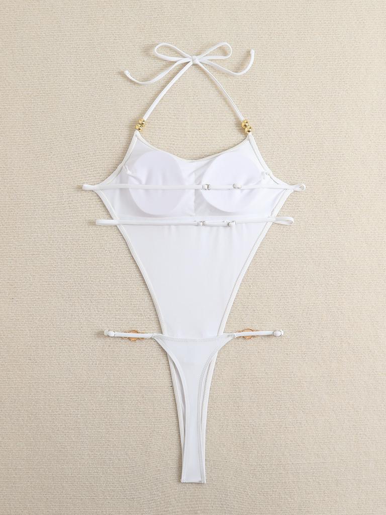 Tanga Sexy Dámské Jednodílné Plavky Plavky Ženské Push Up Jednobarevné Biquini Monokini Plavecký Oblek Plavky Plážové Oblečení