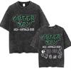Band Wash T-Shirt Hip Hop Cotton T-Shirt Goth T-Shirt Men'S And Women'S High Quality Vintage Green Day Punk Rock