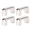 12 Sets U Ring Connector Buckle 13.5x7x7mm Silver Arch Bridge Buckles 5.5mm Crossed Iron Screws for