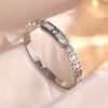 ZAKOL Fashion Geometric Design Stainless Steel Open Bangle for Women Exquisite Waterproof Zircon Gift 2025 New