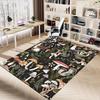 1PC Mushrooms Flowers Extra Large Non Slip Floor carpet, Office, family, bedroom Large Area Rug Indoor Rugs, Vibrant Colors