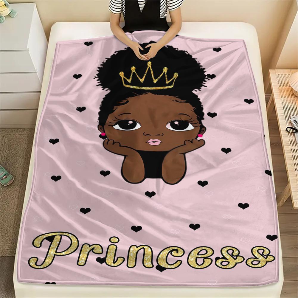 Princess and Little Bear Print Flannel Blanket,High Quality Comfortable for All Seasons,Home Decor,Warmth and Comfort,Perfect for Christmas Gifts