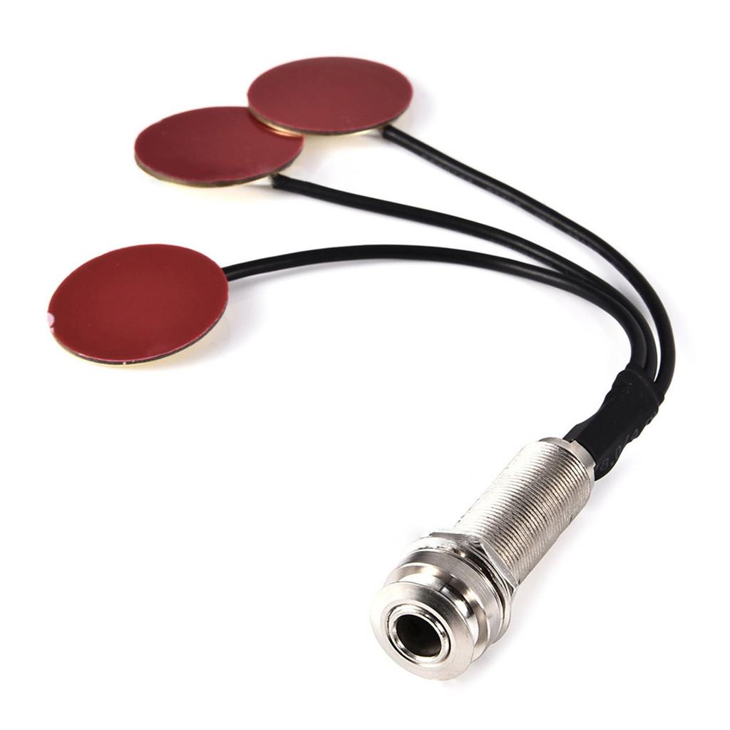 Kalimba Thumb Piano Pickup Piezo Transducer with Endpin Jack Contact with 6.35mm End Pin Jack for Thumb Piano Kalimba