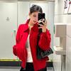 Unisex Versatile Lapel Zipper Jacket for Spring and Autumn - Short, Loose Fit