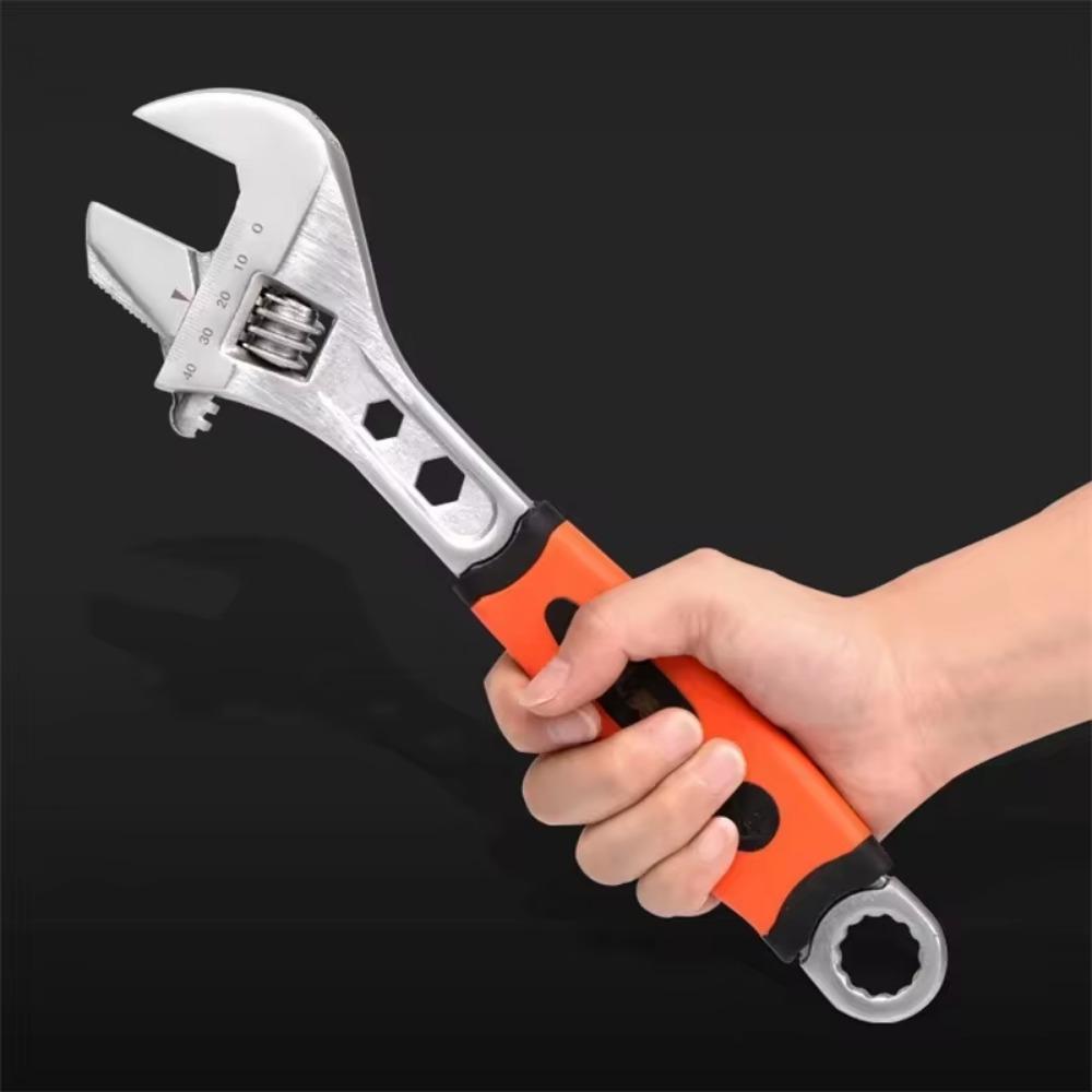 Adjustable Wrench Stainless Steel Universal Spanner Bathroom Wrench Household Large Open High Quality Plumbing Repair Tool