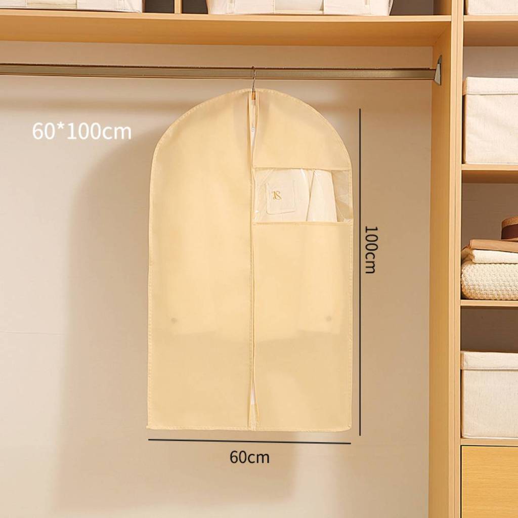 Modern Minimalist Clothing Dust Cover With Nonwoven Fabric For Bedroom Storage