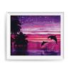 HUACAN Diamond Embroidery Landscape Diamond Painting Rhinestone Mosaic Dolphin Home Decor