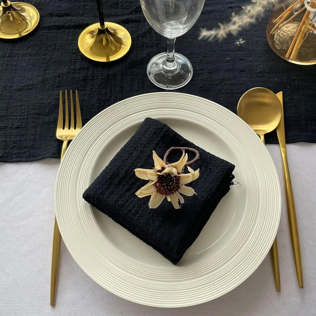 50PCS Cotton Sewing Cloth Napkins,50x50cm Durable Sage green Table Napkin, for Wedding Kitchen Party Birthday Decoration