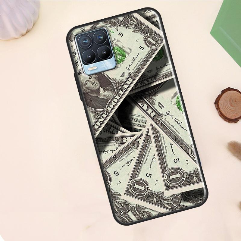 

dollars money Case For Realme C67 C71 C63 C61 C55 C51 C53 C35 C65 C75 11 12 13 14 Pro Plus GT6 GT7 15 Pro Realme GT7 Pro