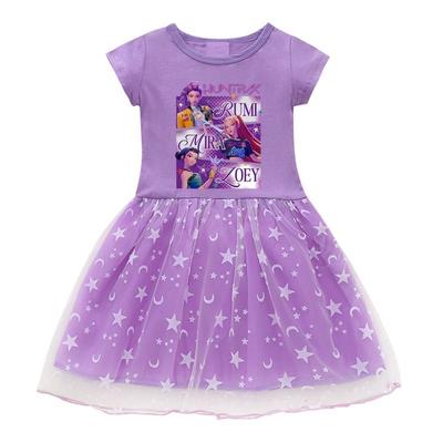 Children's Casual Kpop Witch Hunt Dress Summer Girl Princess Dress