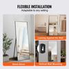Full Length Floor Mirror 71'' x 31'' Free Standing Wall Mounted with Stand