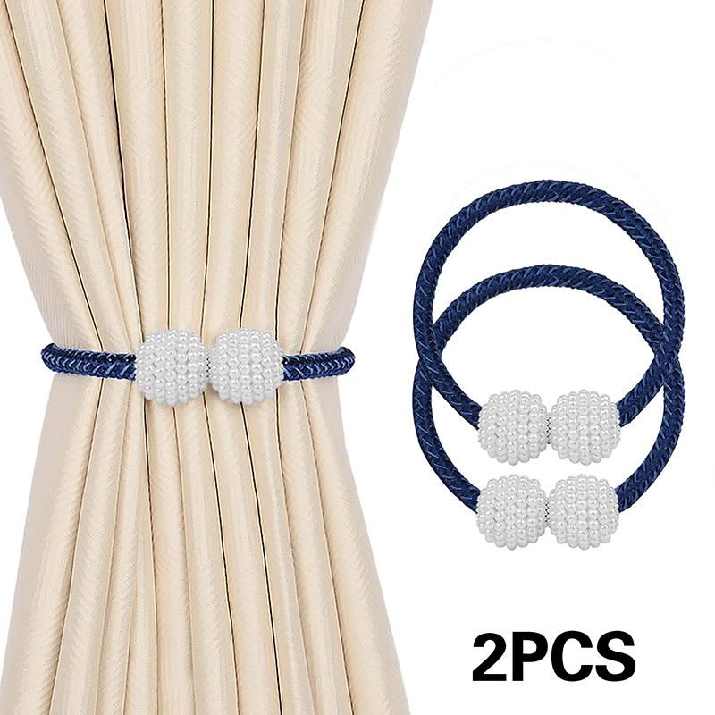 2 adet inci manyetik perde klipsi perde tutucular geri kravat toka klipleri asılı top toka kravat arka perde dekor aksesuarları