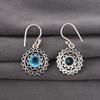 Swiss Blue Topaz Earring Gemstone Earring, 925 Solid Sterling Silver Earrings Jewelry Handmade Earrings, Silver Jewelry For Gift