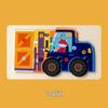 Kids' 3D Wooden Engineering Vehicle Puzzle & Matching Board Toy