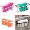 Stainless Steel Sponge Holder Suction Cup Sink Rack Kitchen Organizer for Sponge Brushes