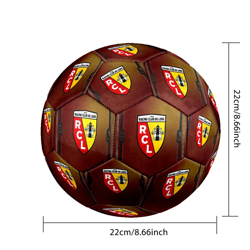 Lens FC Size 5 Standard Football Durable Training Match Soccer Ball for Adult Outdoor Sports