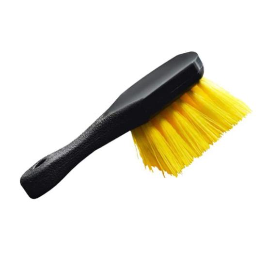 Car Wheel Cleaning Brush Short Handle Tire Rim Detail Brush for Vehicles Soft Triple Bristles Auto Cleaning Tools