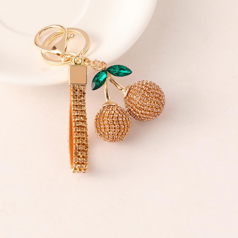 2025 New Cherry KeyChain Claw Chain Craft Full Crystal Rhinestone Women's Luxury Bags Pendant Souvenir Gifts for Family Friend